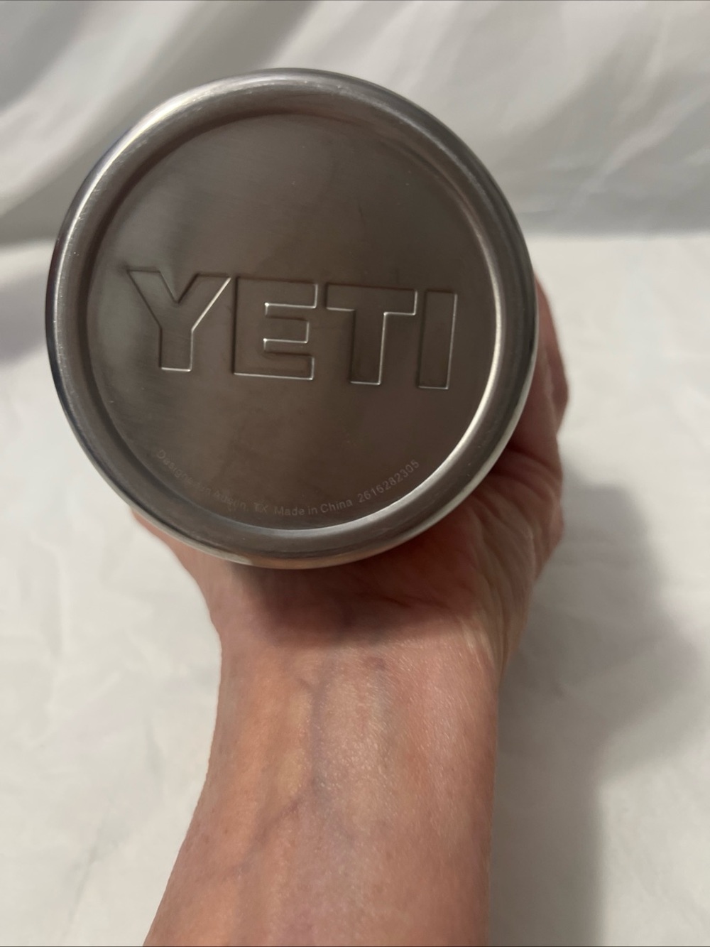 Yeti Stainless Steel Tumbler - Silver Brushed Finish